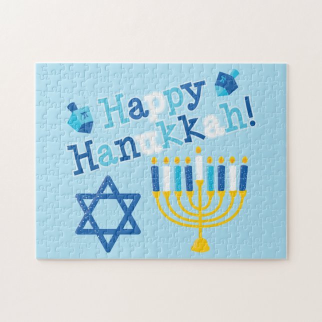 Happy Hanukkah Jigsaw Puzzle (Horizontal)