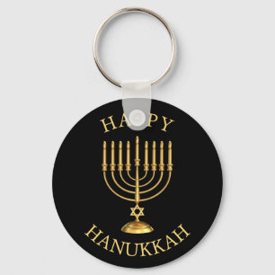 Happy Hanukkah Key Ring