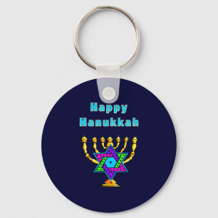 Happy Hanukkah Key Ring
