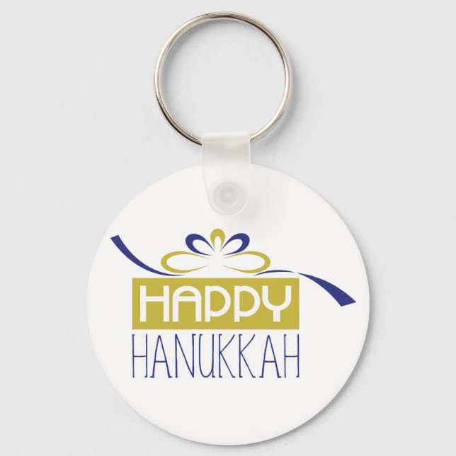 Happy Hanukkah Key Ring (Front)