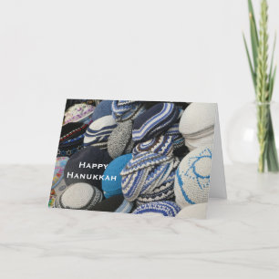 Happy Hanukkah, Kippot Greeting Card