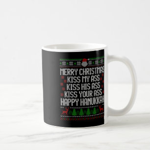 Happy Hanukkah Kiss My His Your Merry Christmas Coffee Mug