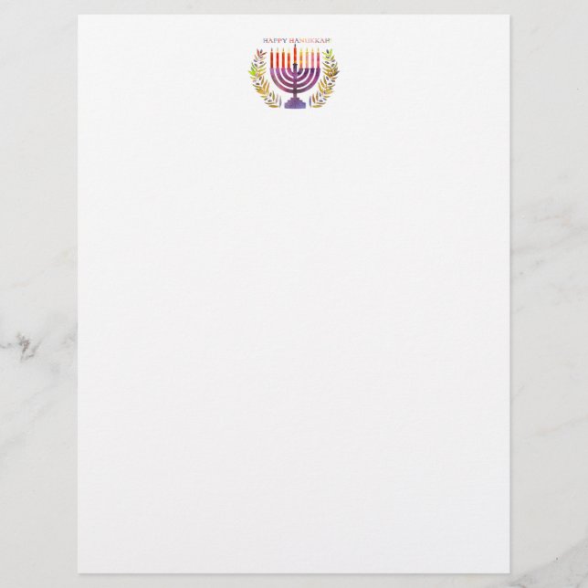 Happy Hanukkah Letterhead (Front)