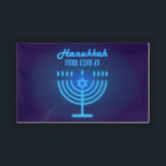 Happy Hanukkah Lights Jewish Holiday Navy Hebrew Acrylic Tray<br><div class="desc">Happy Hanukkah Beautiful Jewish Holiday Design with Hebrew lettering. Jewish Holiday Hanukkah background with traditional Chanukah symbols - Gold Menorah, Hanukkiah Candelabrum and Candles, wooden dreidels (spinning top), doughnuts, star of David and glowing lights wallpaper pattern. Hanukkah Festival Decoration. Jerusalem, Israel. Home & Living > Kitchen & Dining > Cookware...</div>