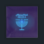 Happy Hanukkah Lights Jewish Holiday Navy Hebrew Acrylic Tray<br><div class="desc">Happy Hanukkah Beautiful Jewish Holiday Design with Hebrew lettering. Jewish Holiday Hanukkah background with traditional Chanukah symbols - Gold Menorah, Hanukkiah Candelabrum and Candles, wooden dreidels (spinning top), doughnuts, star of David and glowing lights wallpaper pattern. Hanukkah Festival Decoration. Jerusalem, Israel. Home & Living > Kitchen & Dining > Cookware...</div>