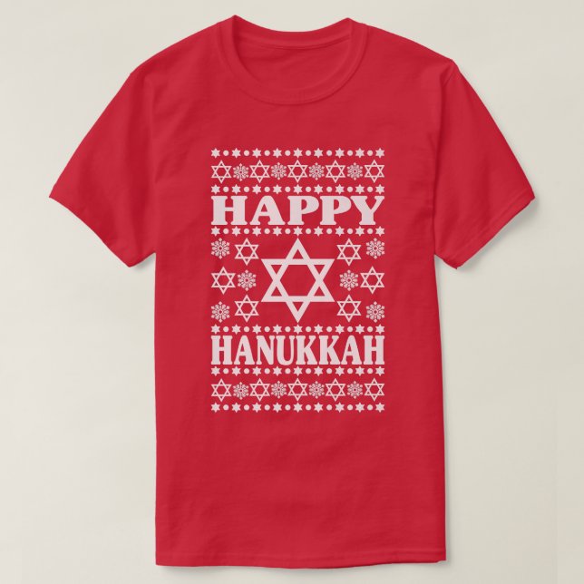 Happy Hanukkah Men Women Kids, Stars Of David Jewi T-Shirt (Design Front)
