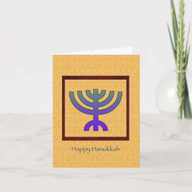 Happy Hanukkah Menorah Card (Front)