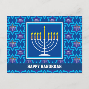 🕎 Happy Hanukkah, Menorah, customisable Postcard