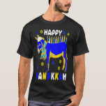 Happy Hanukkah Menorah Donkey Wearing Jewish Hat F T-Shirt<br><div class="desc">Happy Hanukkah Menorah Donkey Wearing Jewish Hat Farmer</div>