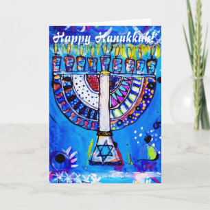 Happy Hanukkah! Menorah Holiday Card