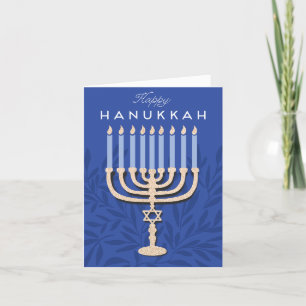 Happy Hanukkah Menorah Holiday Card