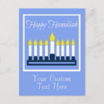 Happy Hanukkah Menorah Holiday Postcard<br><div class="desc">Personalise with your own special messages this Holiday season.</div>