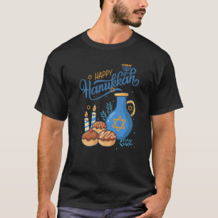 Happy Hanukkah Menorah Jewish Festival Chanukah T-Shirt