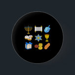 Happy Hanukkah Menorah Jewish Xmas Chanukah Family 6 Cm Round Badge<br><div class="desc">Happy Hanukkah Menorah Jewish Xmas Chanukah Family Matching</div>