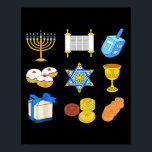 Happy Hanukkah Menorah Jewish Xmas Chanukah Family Poster<br><div class="desc">Happy Hanukkah Menorah Jewish Xmas Chanukah Family Matching</div>