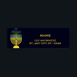 Happy Hanukkah Menorah Label<br><div class="desc">Happy Hanukkah Menorah Label</div>