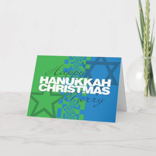 Happy Hanukkah Merry Christmas Card (Front)