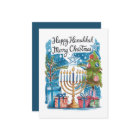 Happy Hanukkah Merry Christmas Card