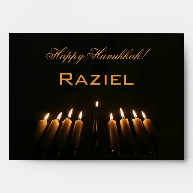 Happy Hanukkah Money Gift Envelope (Front)