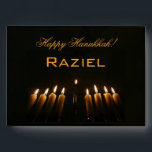 Happy Hanukkah Money Gift Envelope<br><div class="desc">Custom Name Raziel,  You can change all text,  Envelope,  Happy Hanukkah Money Gift Envelope with Menorah Candle Photography Elegant Envelope for Hanukkah Gelt Gift Giving or your occasion.</div>
