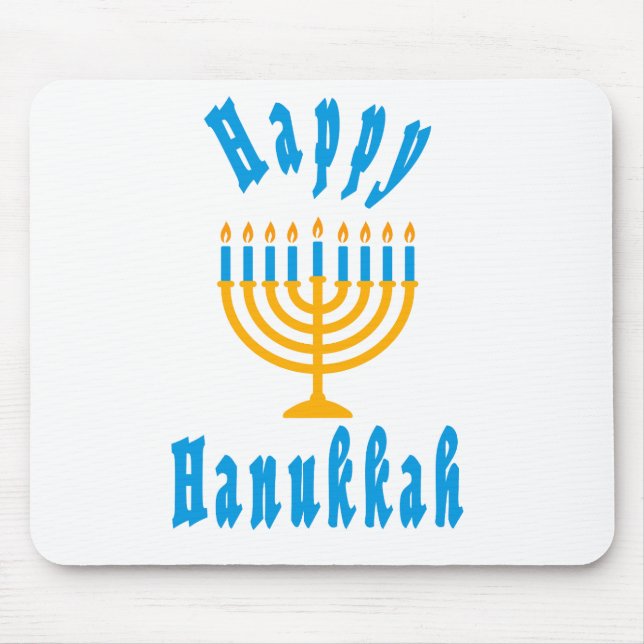 Happy Hanukkah Mouse Mat (Front)