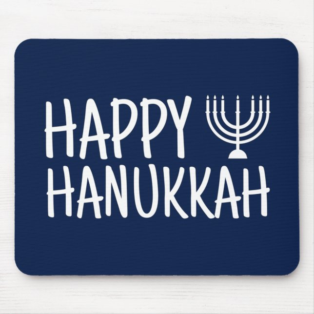 Happy Hanukkah Mouse Mat (Front)