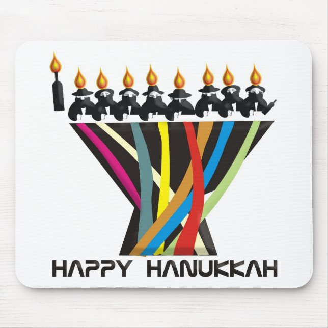 Happy Hanukkah Mouse Mat (Front)