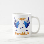 Happy Hanukkah Mug<br><div class="desc">The unique decorative art item for your home interior with embroidery-style picture. The item is customisable - you are able to change background colour, and all Zazzle custom options are available. If you would like to have the same picture in another colour palette - contact us and we'll design it...</div>