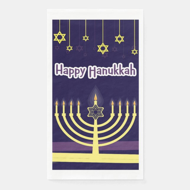 Happy Hanukkah Napkin (Front)