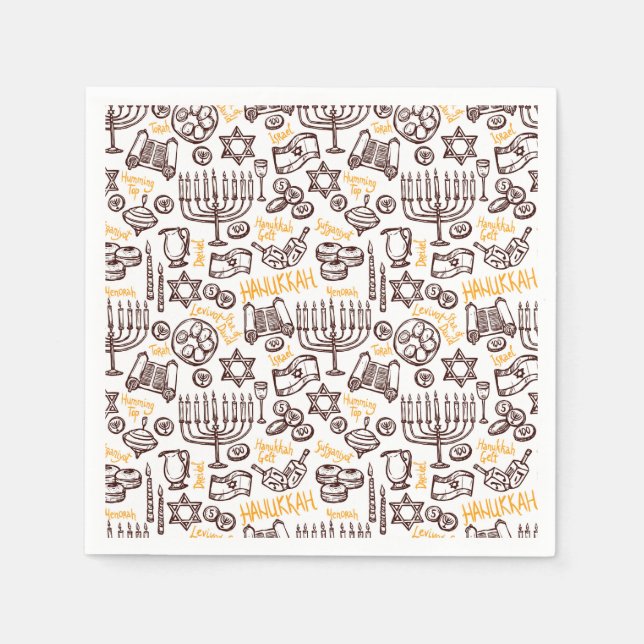 Happy Hanukkah Napkin (Front)