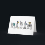 Happy Hanukkah New York City NYC Chanukah Holiday<br><div class="desc">Features an original pen-and-ink illustration of various New York City landmarks "dressed up" for the holiday season. Perfect for Hanukkah!

This Chanukah illustration is also available on other products. Don't see what you're looking for? Need help with customisation? Contact Rebecca to have something designed just for you.</div>