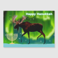 Happy Hanukkah - Northern Lights Moose