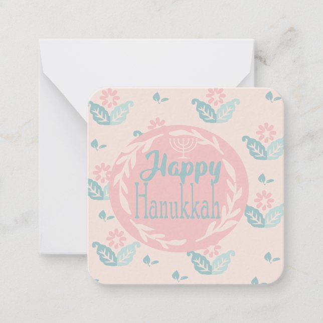 Happy Hanukkah Note Card (Front)