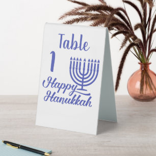 Happy Hanukkah Numbered 