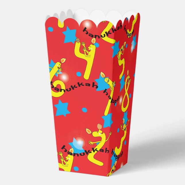 Happy Hanukkah Numbers Favour Box (Back)