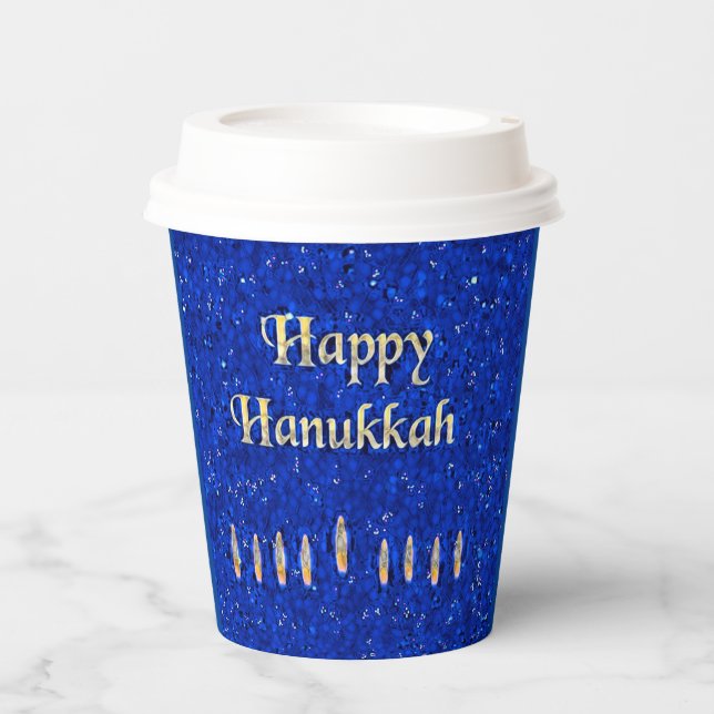 Happy Hanukkah Paper Cups (Front)
