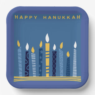 Happy Hanukkah Paper Plate