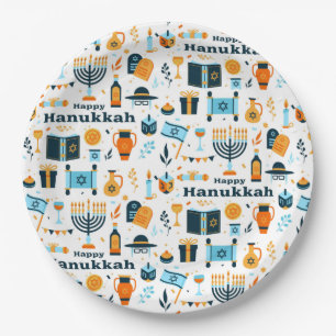 Happy Hanukkah Paper Plate