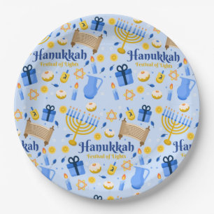 Happy Hanukkah Paper Plate