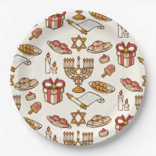 Happy Hanukkah Paper Plate