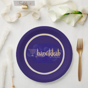 Happy Hanukkah Paper Plate