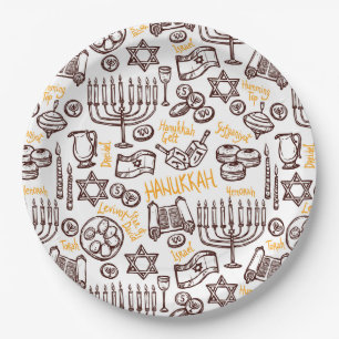 Happy Hanukkah Paper Plate