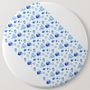 Happy Hanukkah Party Beautiful Blue Decoration 6 Cm Round Badge