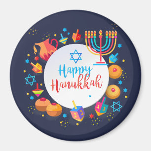 Happy Hanukkah Party Beautiful Decoration Magnet
