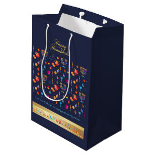 Happy Hanukkah Party Beautiful Decoration Medium Gift Bag