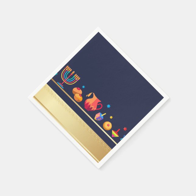 Happy Hanukkah Party Beautiful Decoration Napkin (Corner)