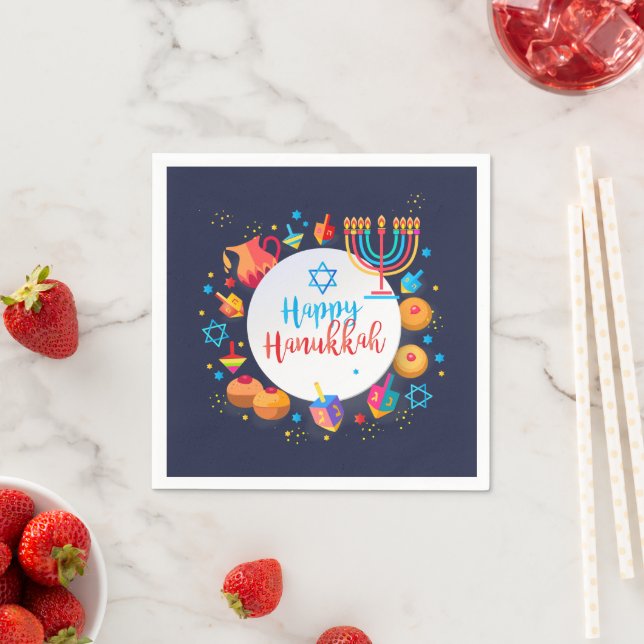 Happy Hanukkah Party Festival of lights Beautiful Napkin (Insitu)