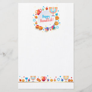Happy Hanukkah Party Festival of lights Beautiful Stationery