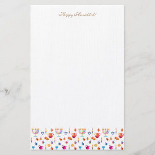 Happy Hanukkah Party Festival of lights Beautiful Stationery