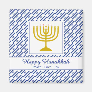 HAPPY HANUKKAH Peace Love Joy Customisable Fridge Magnet